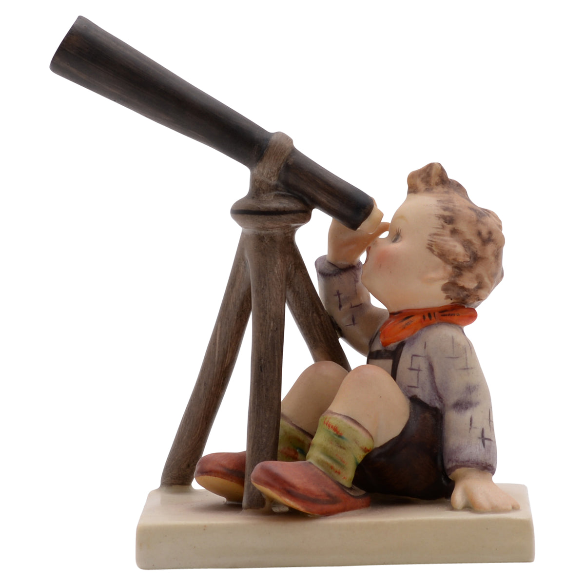 Vintage hummel "star gazer" mold #132 tmk 5 dated 1986 with initials  mint condition boy with telescope