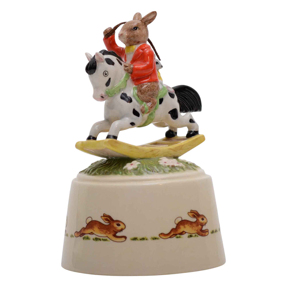Hold Tight - Baby on Rocking Horse Bunnykins music box