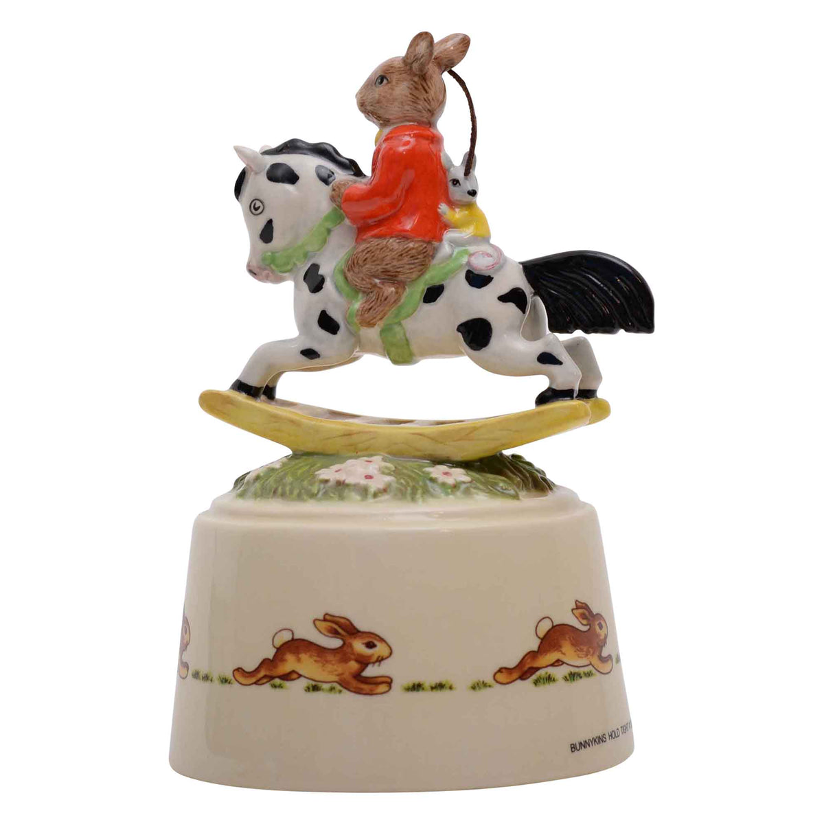Hold Tight - Baby on Rocking Horse Bunnykins music box