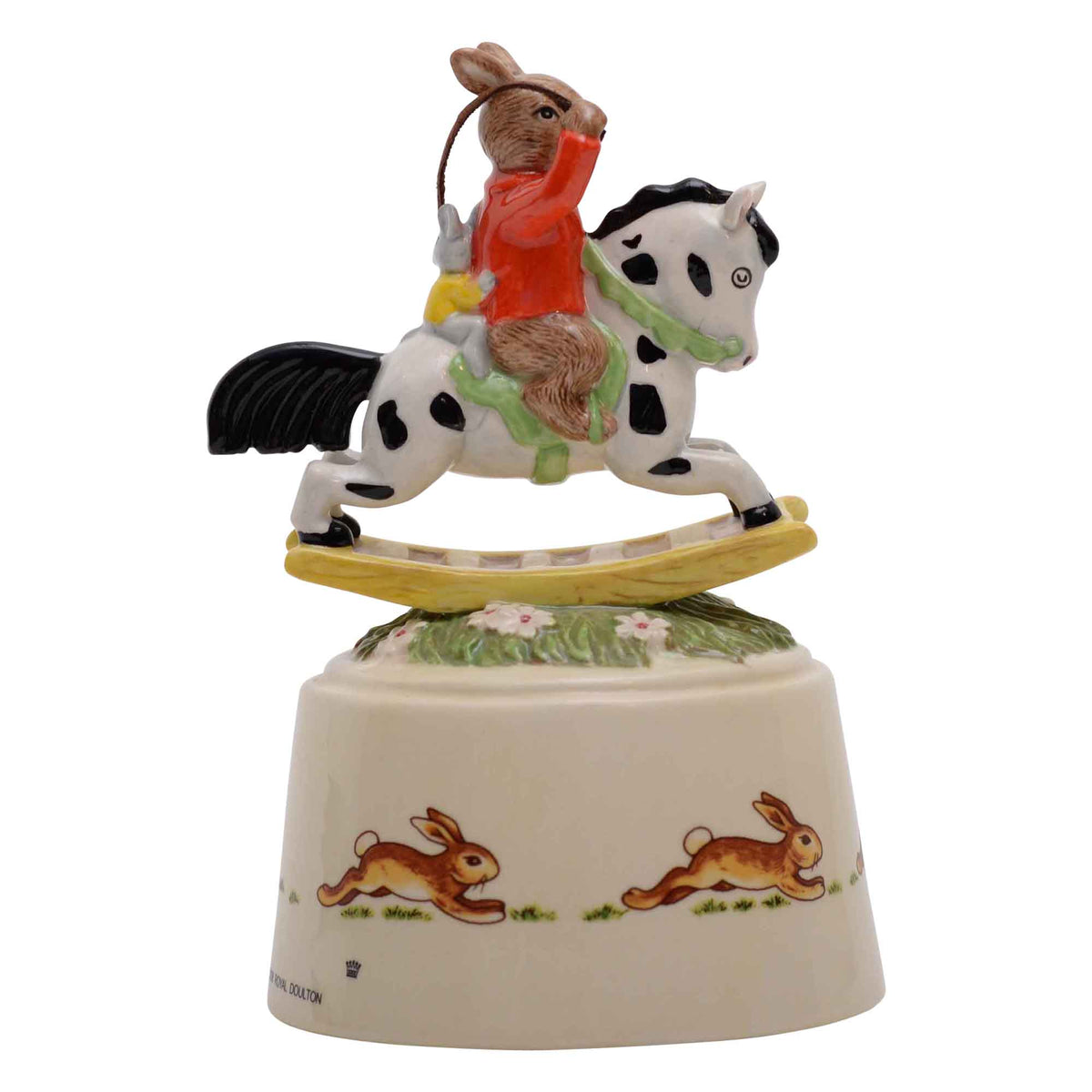 Hold Tight - Baby on Rocking Horse Bunnykins music box