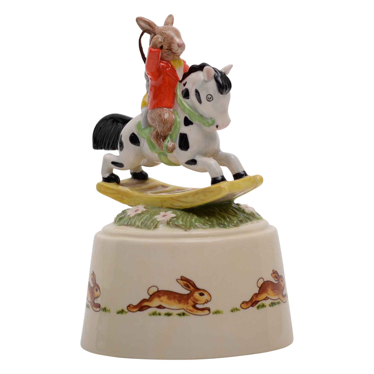 Hold Tight - Baby on Rocking Horse Bunnykins music box