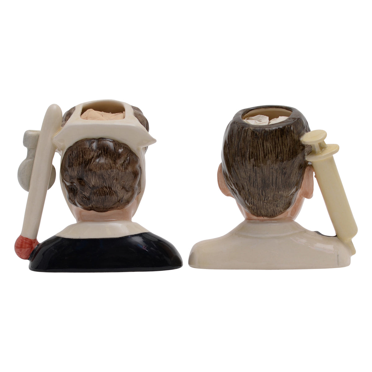 Pair of Jacques Hattie &  Kenneth  Williams character jugs