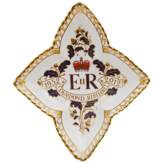 Queen Elizabeth II Diamond Jubilee Tray Royal Crown Derby