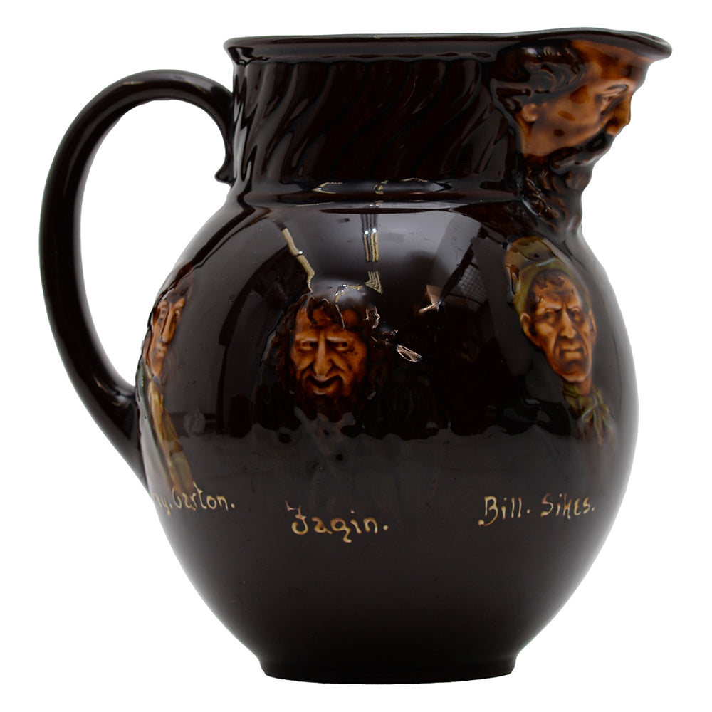Kingsware The Dickens Jug With Silver Rim