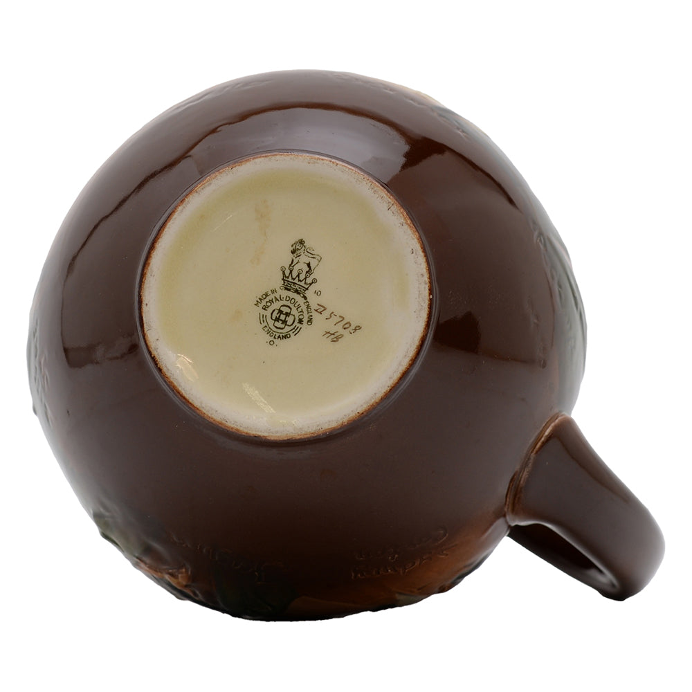 Kingsware Pitcher Dickens Characters Airbrushed Brown