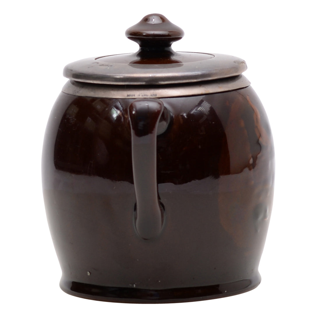 Sugar Bowl with Silver Lid Fireside