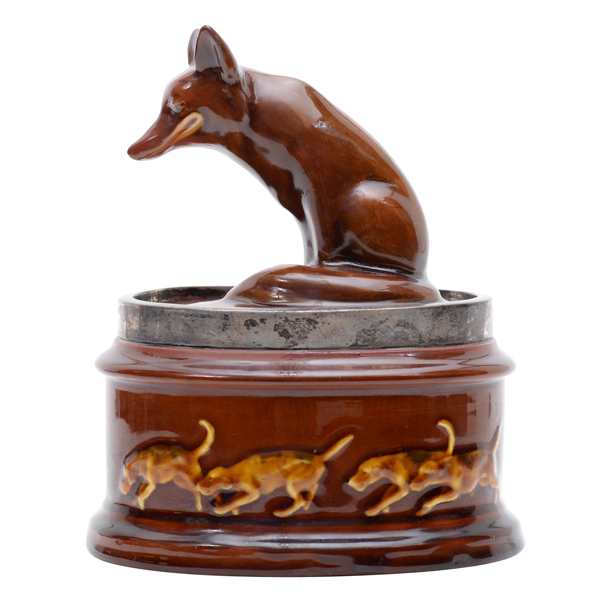 Hunting Fox  Tobacco Jar