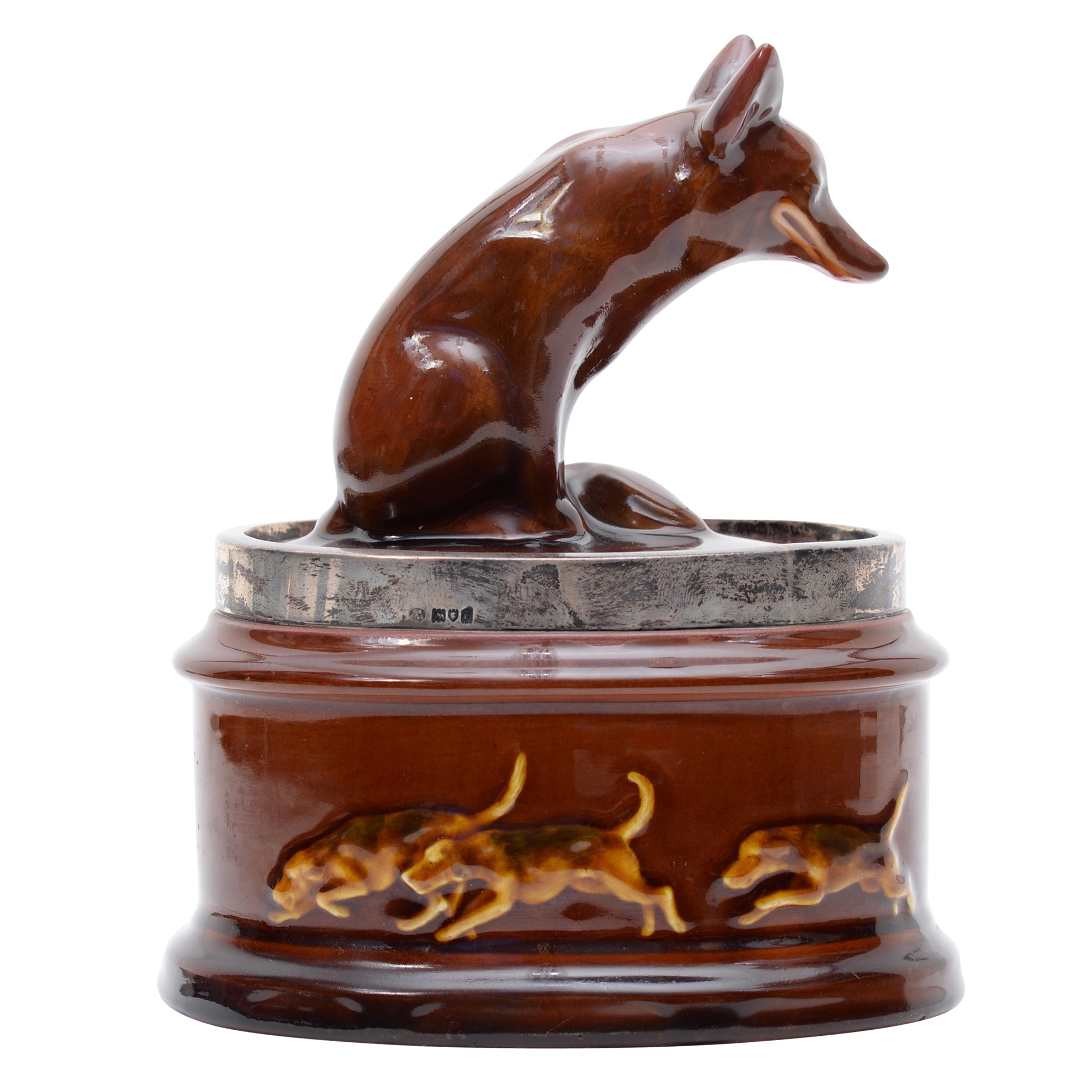 Hunting Fox  Tobacco Jar