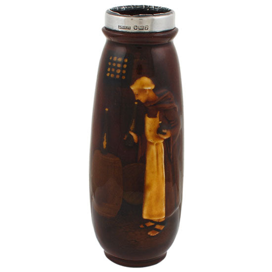 Kingsware Monk Silver Rim Vase