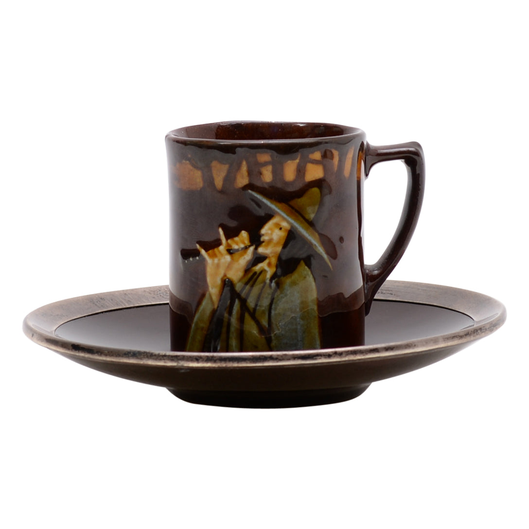 Expresso cup & saucer Kingsware Pied Piper (as is condition)