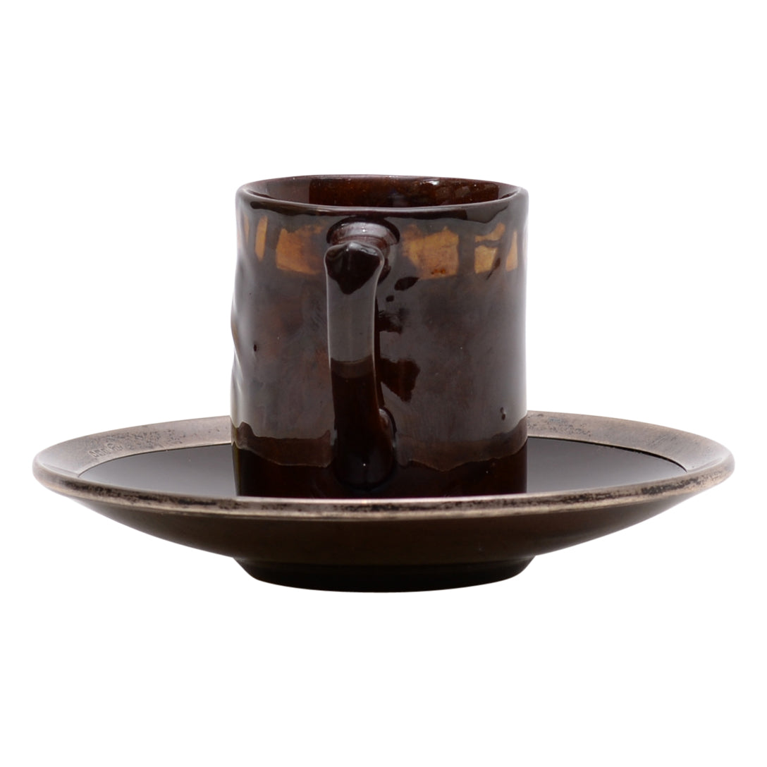 Expresso cup & saucer Kingsware Pied Piper (as is condition)