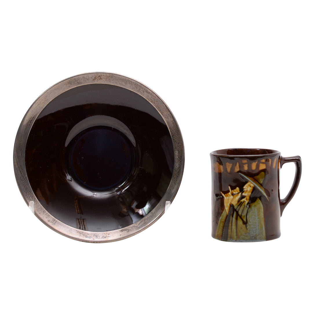 Expresso cup & saucer Kingsware Pied Piper (as is condition)
