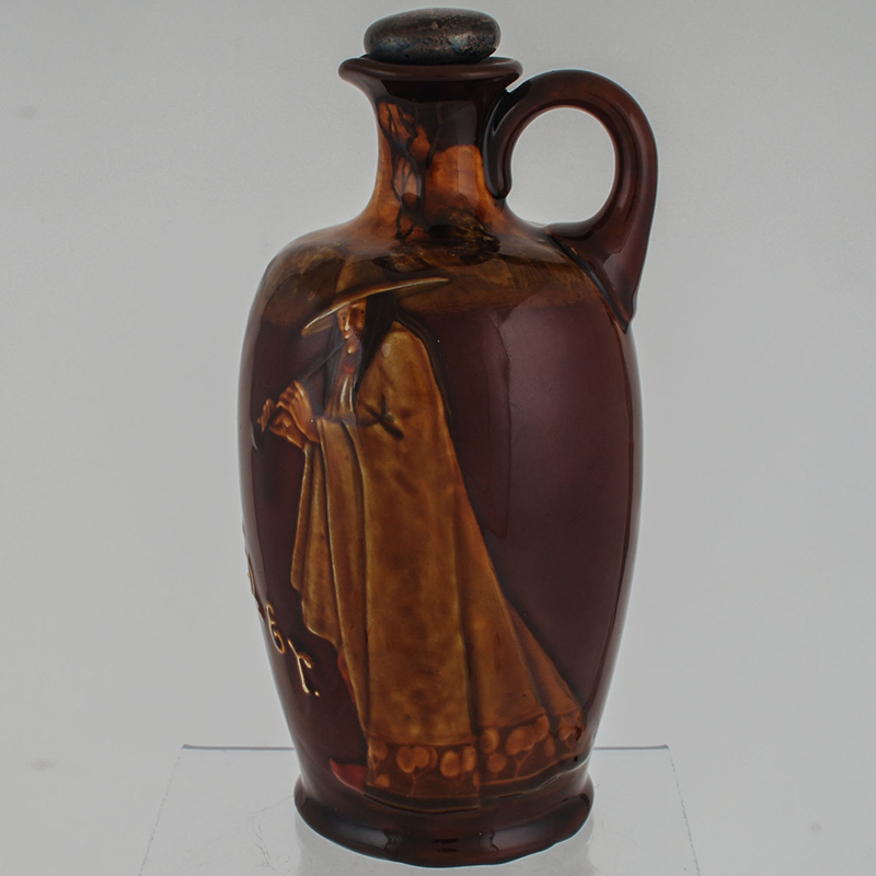 Restored,flask,"old smuggler" in relief,8.75",#14