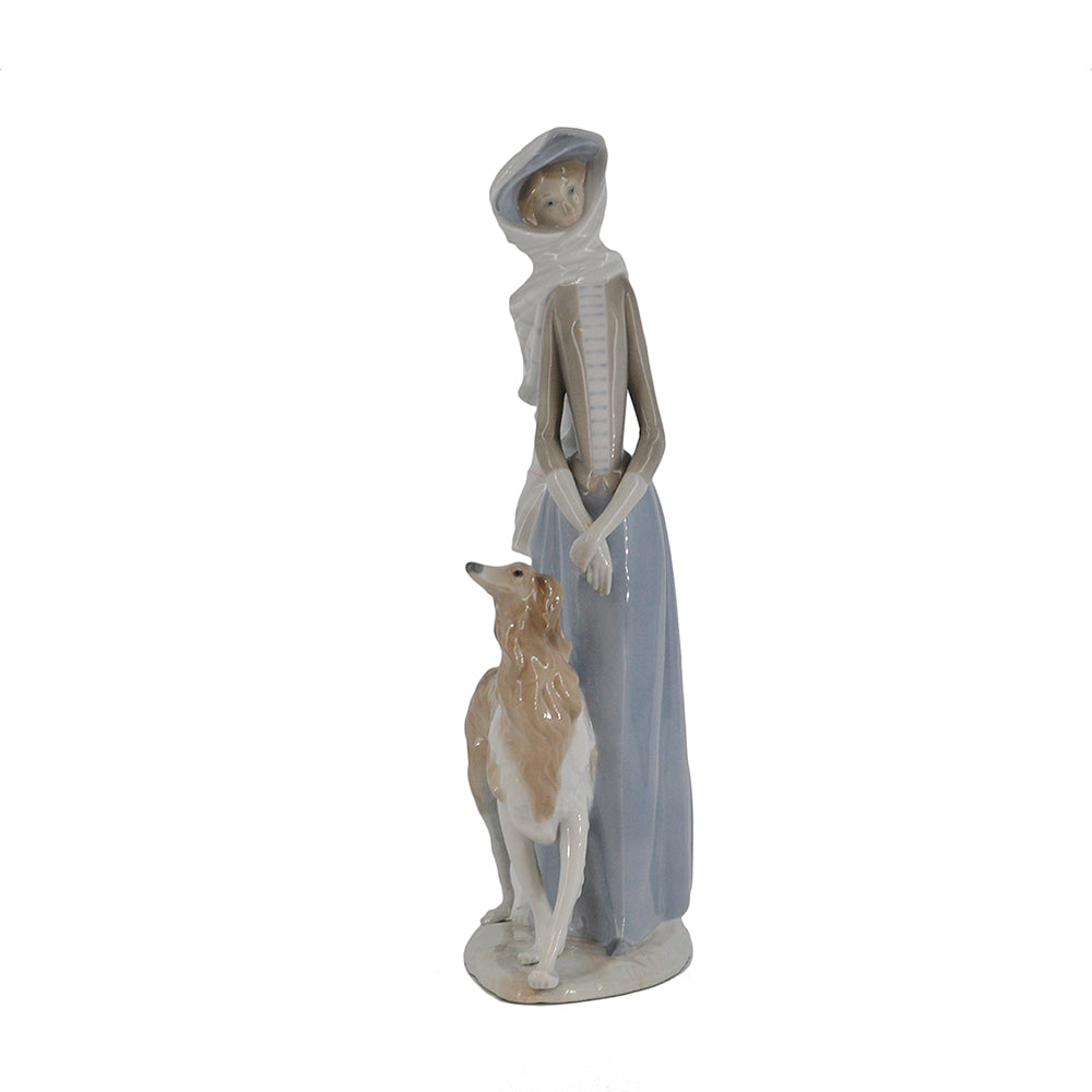 Lady with Greyhound