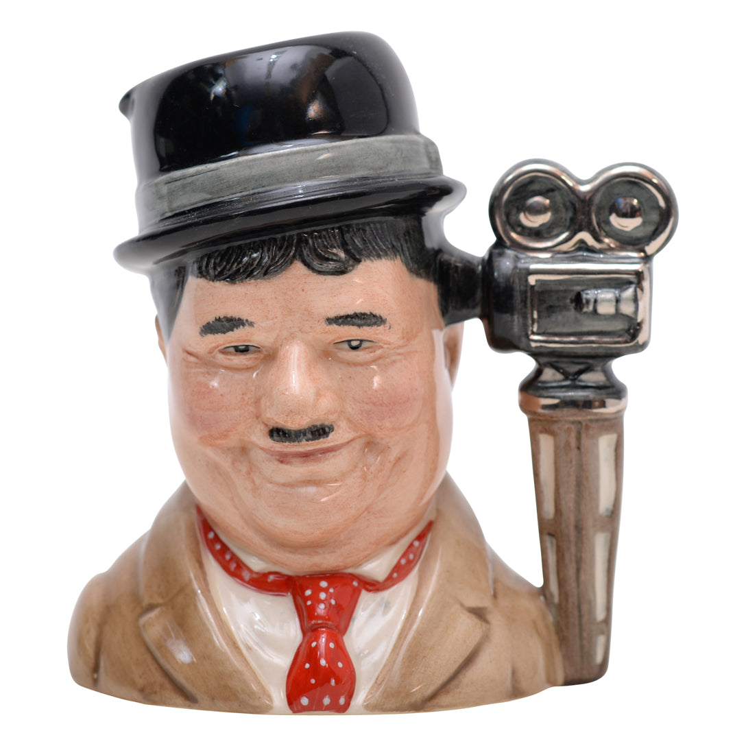 Pair of Stan Laurel & Oliver Hardy character jugs