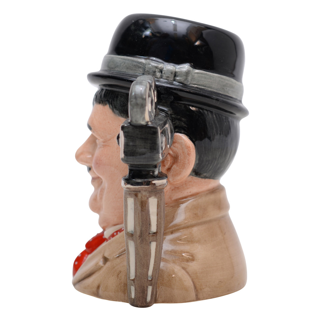 Pair of Stan Laurel & Oliver Hardy character jugs
