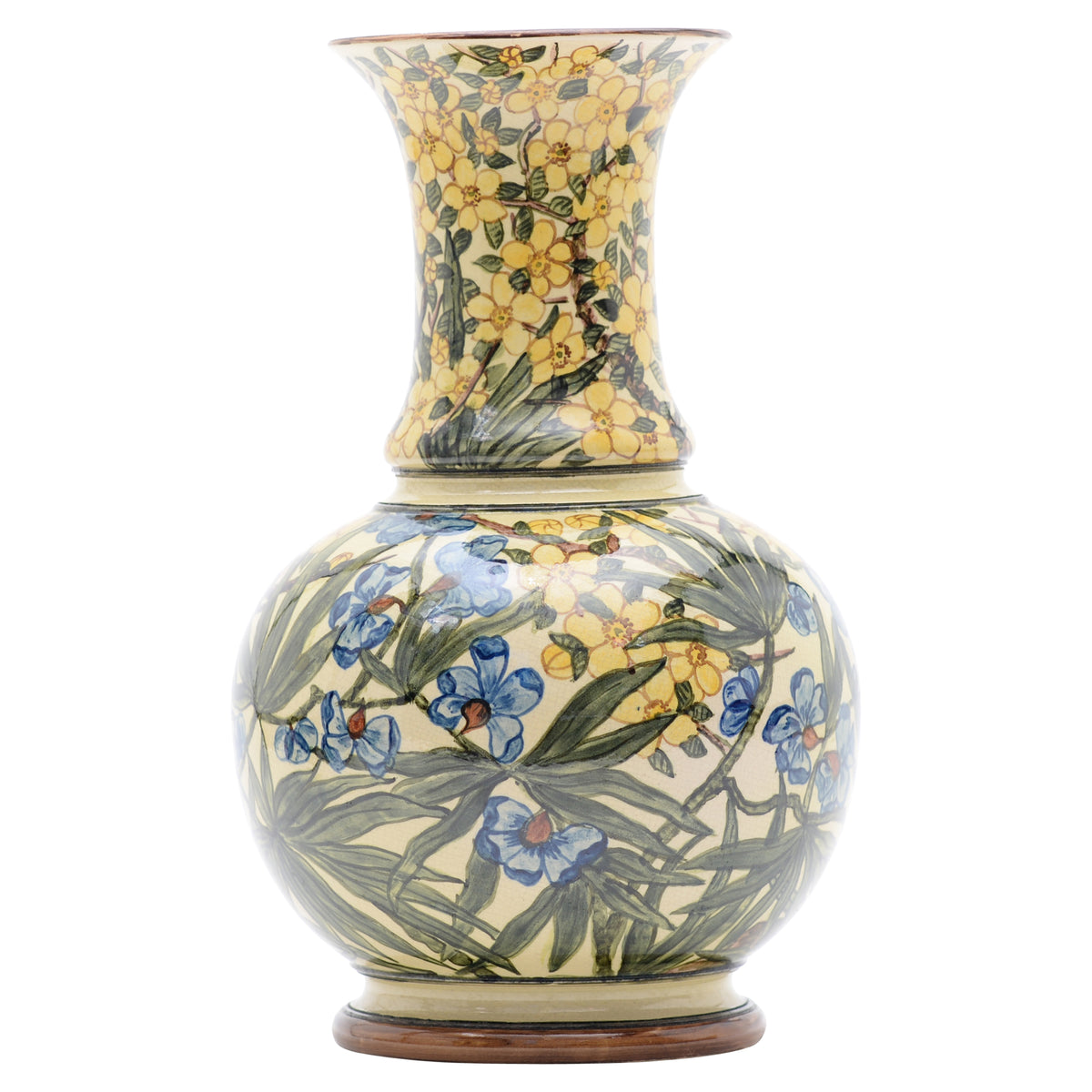Floral Faience Vase