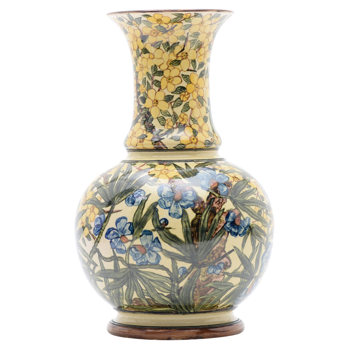 Floral Faience Vase