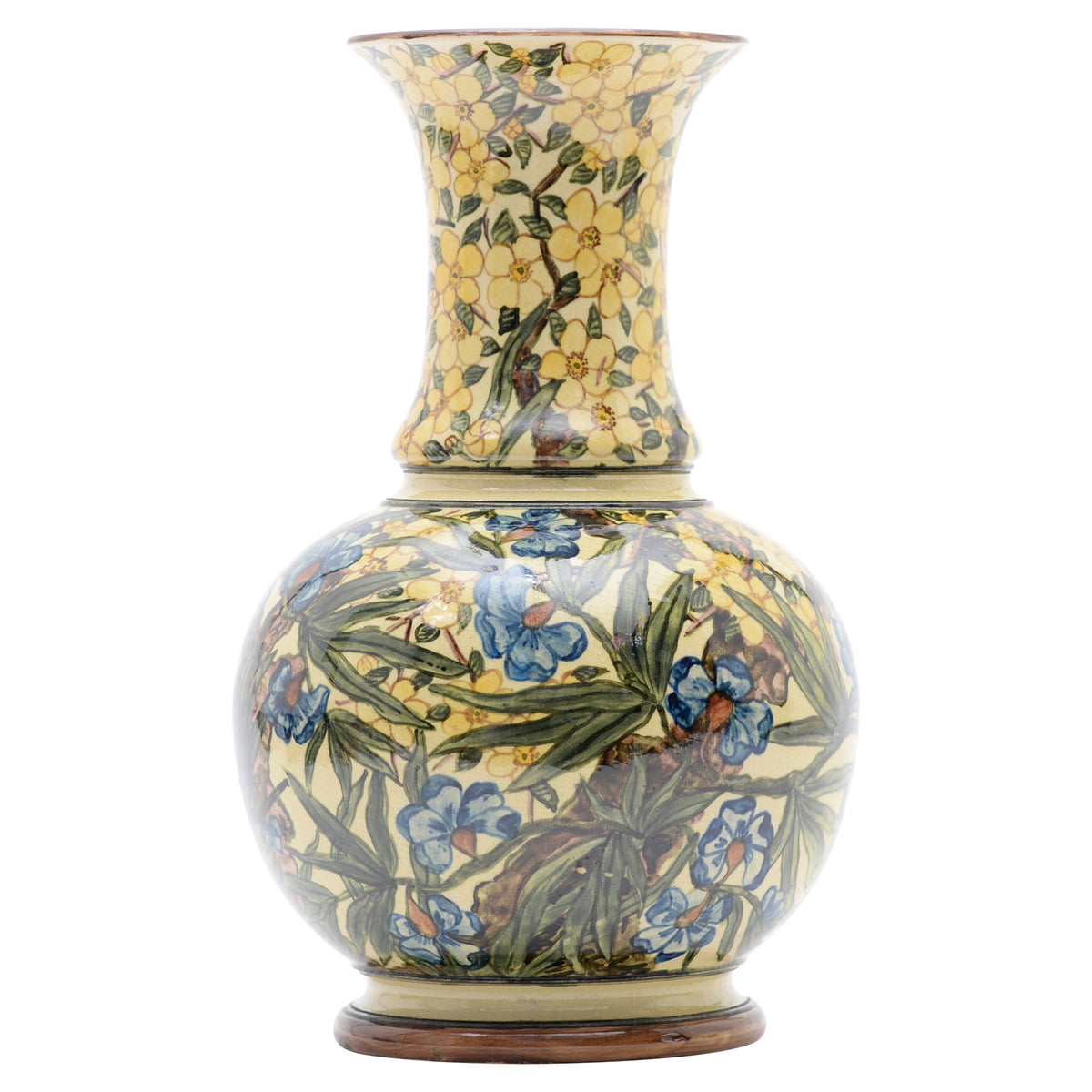 Floral Faience Vase