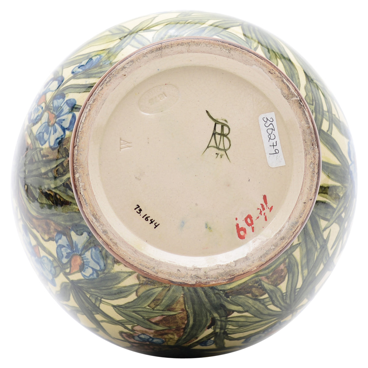 Floral Faience Vase