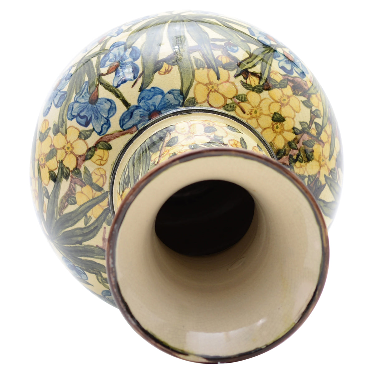 Floral Faience Vase