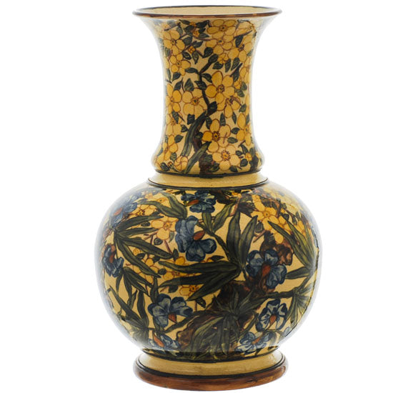 Floral Faience Vase