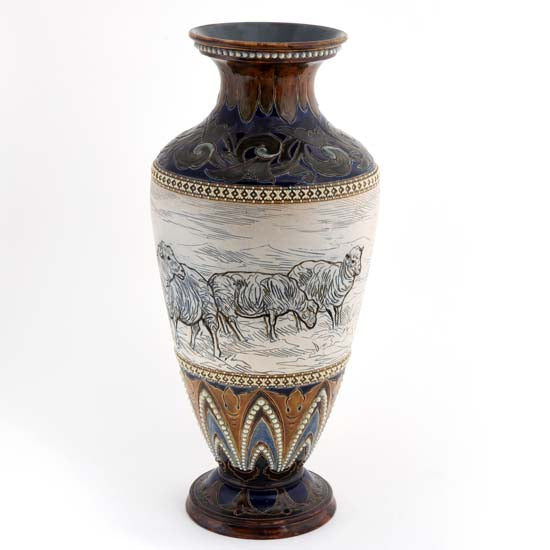 Sheep and Dog Vase