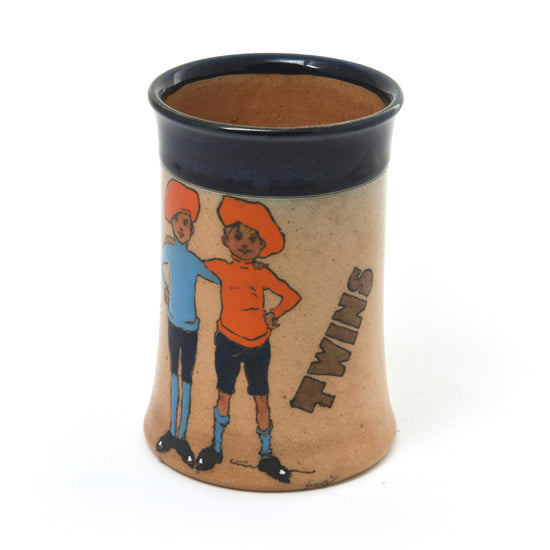 Mug, Lambeth, Twins Bowing