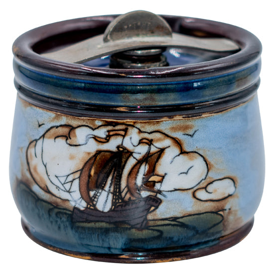 Sailing Scene Tobacco Jar