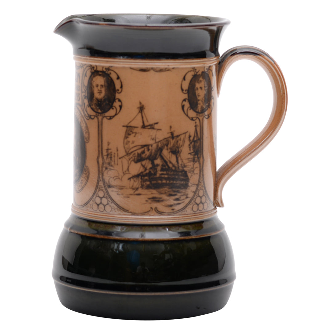 Lord Nelson &amp; Captains Commemorative Stoneware Pitcher