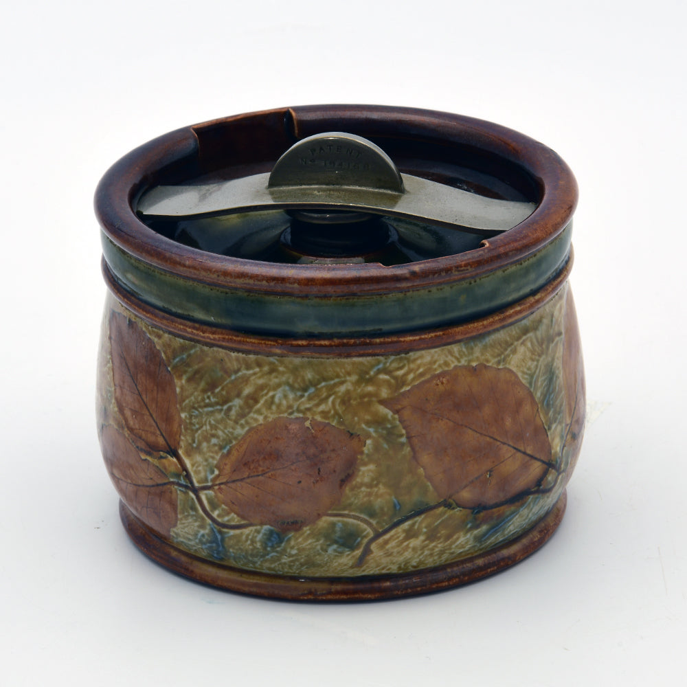 Tobacco jar stoneware, fish