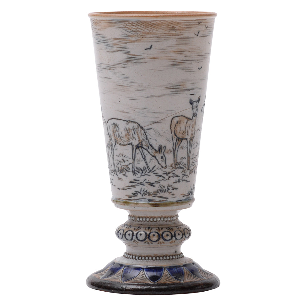 Lambeth Deer Vase by Hannah Barlow