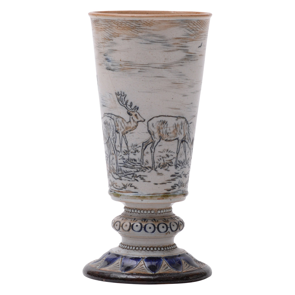 Lambeth Deer Vase by Hannah Barlow