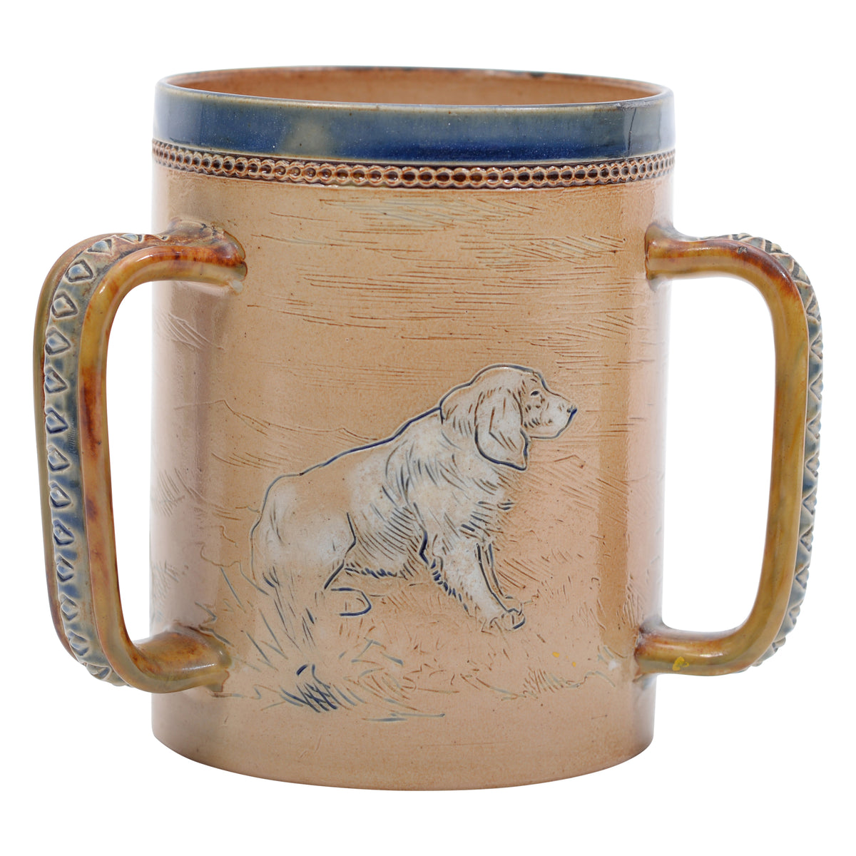 Stoneware tyg with dogs