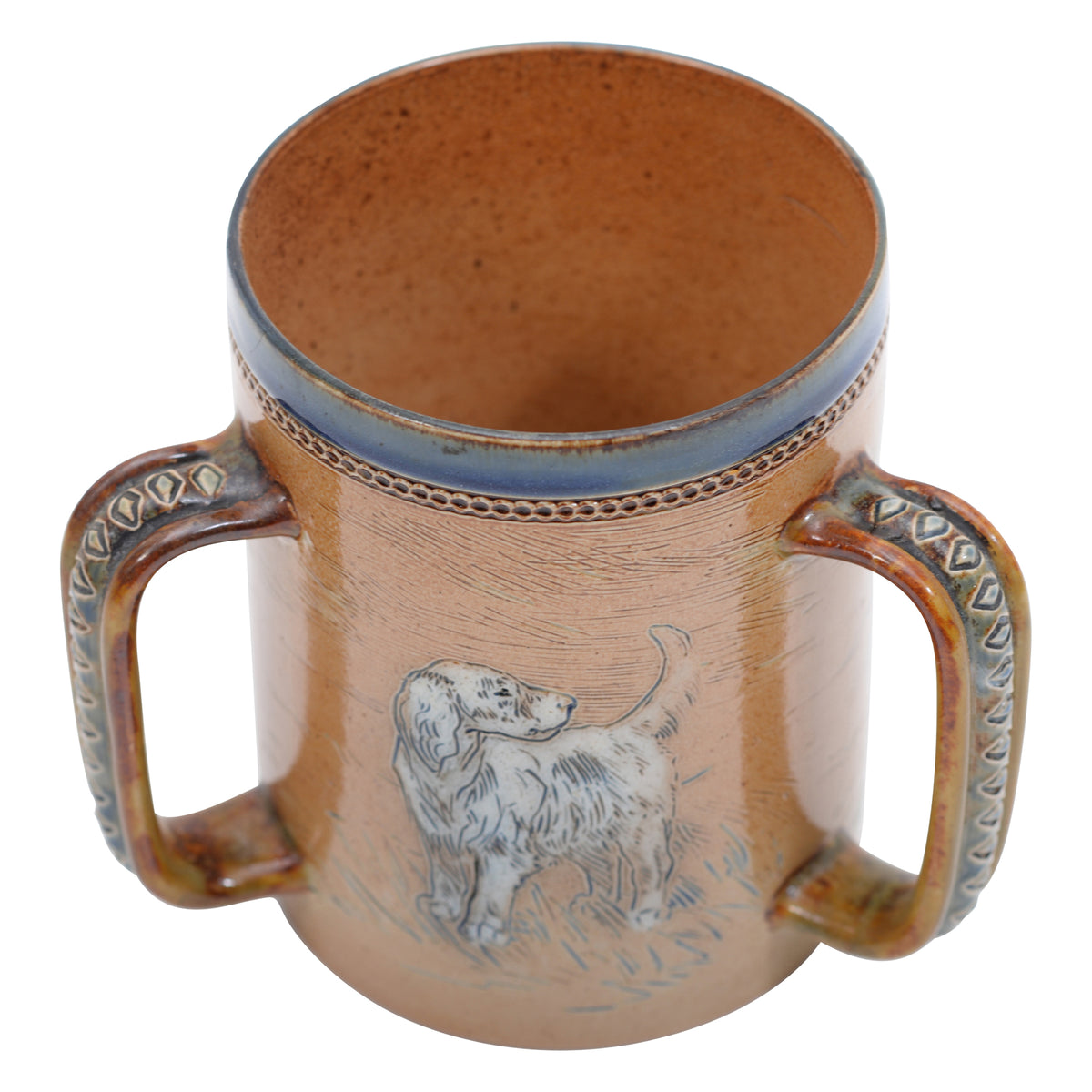 Stoneware tyg with dogs
