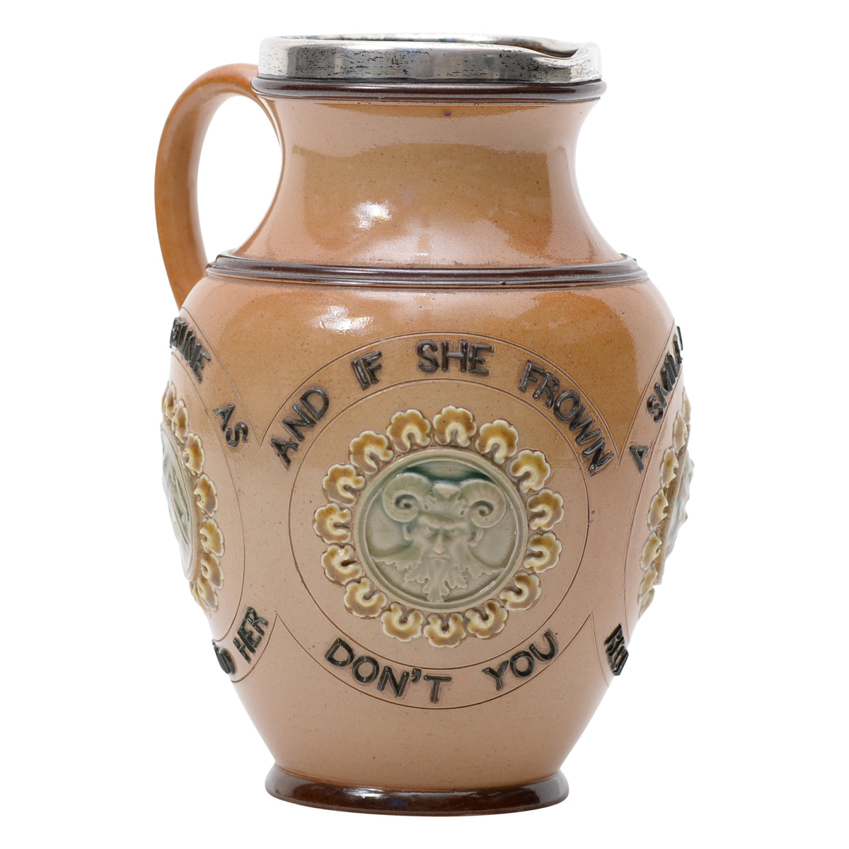 Stoneware tyg with dogs