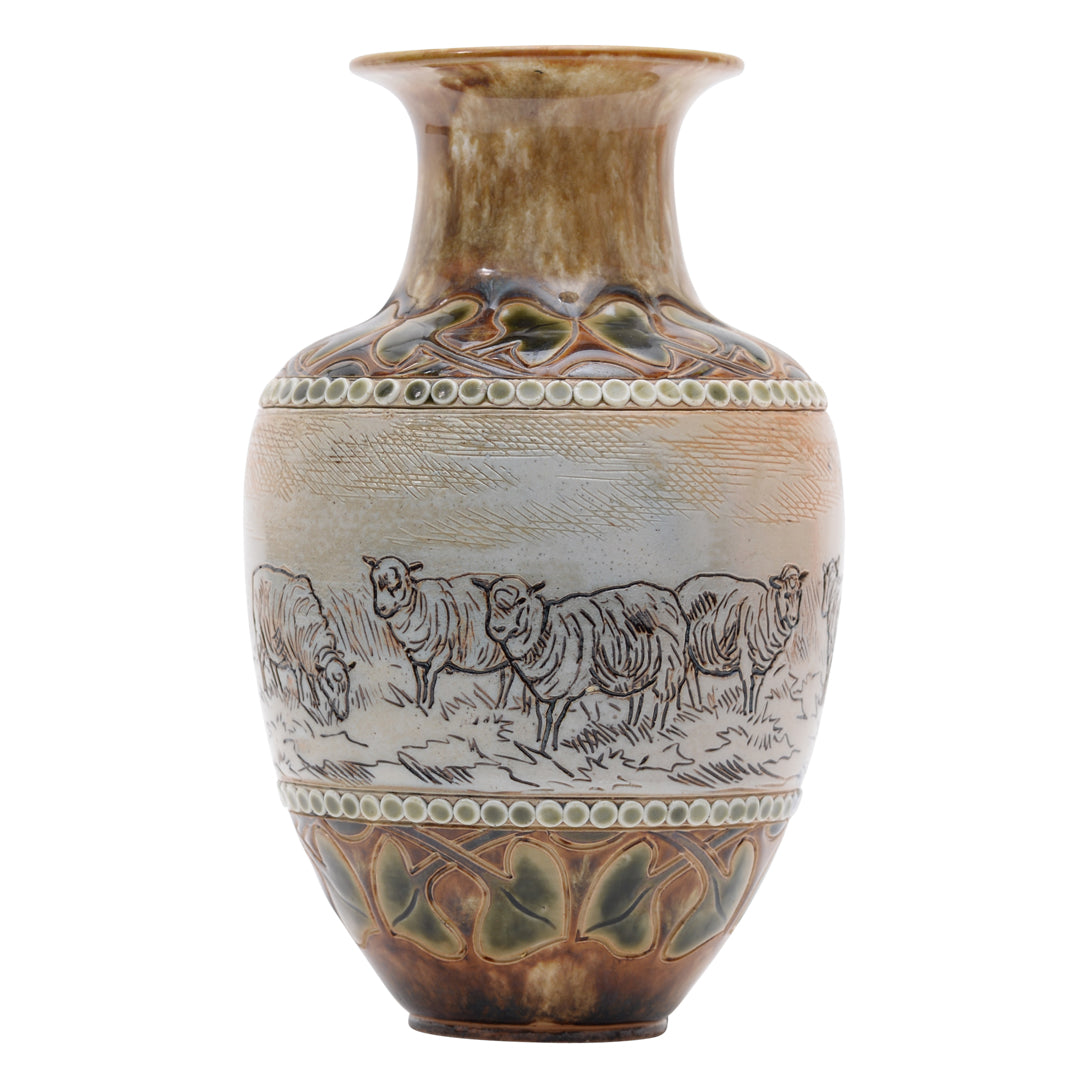 Sheep scene vase