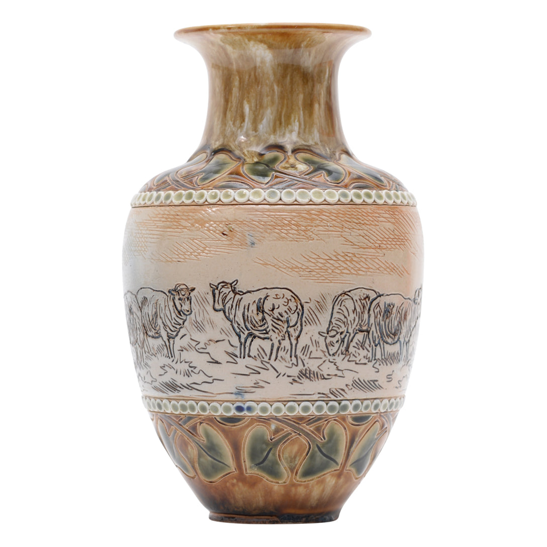 Sheep scene vase