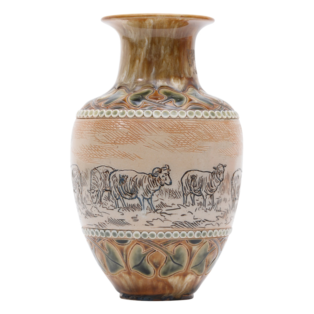 Sheep scene vase