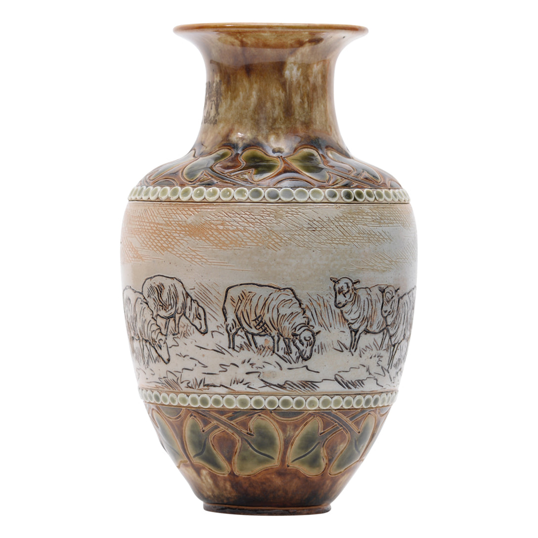 Sheep scene vase
