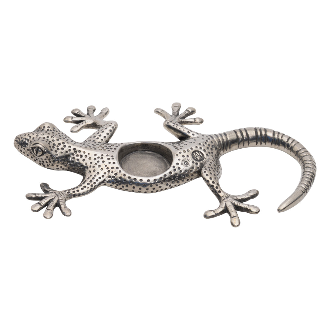 Maridadi Pewter Gecko Tea Light