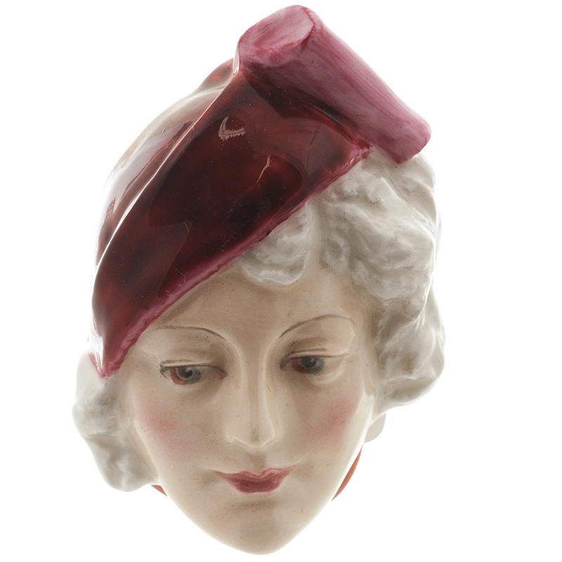 Lady in Stylish Hat Wall Mask