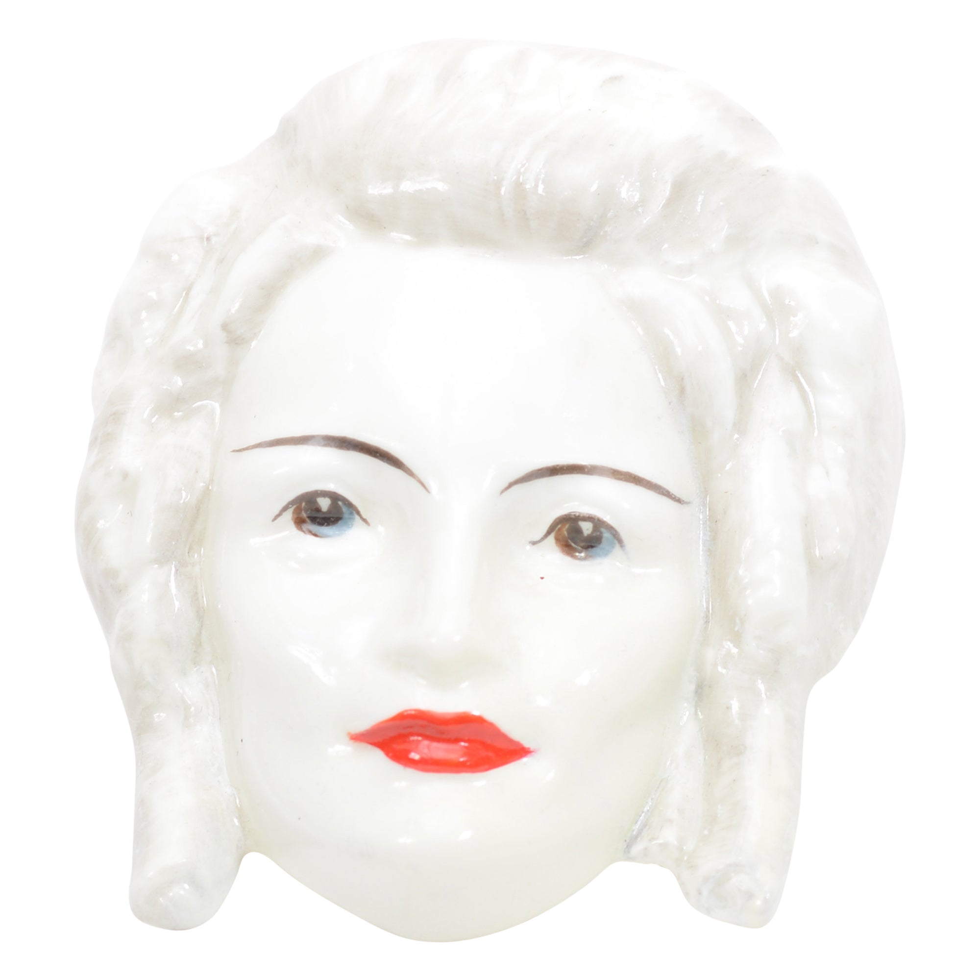 Lady with Short Wavy Hair Mask
