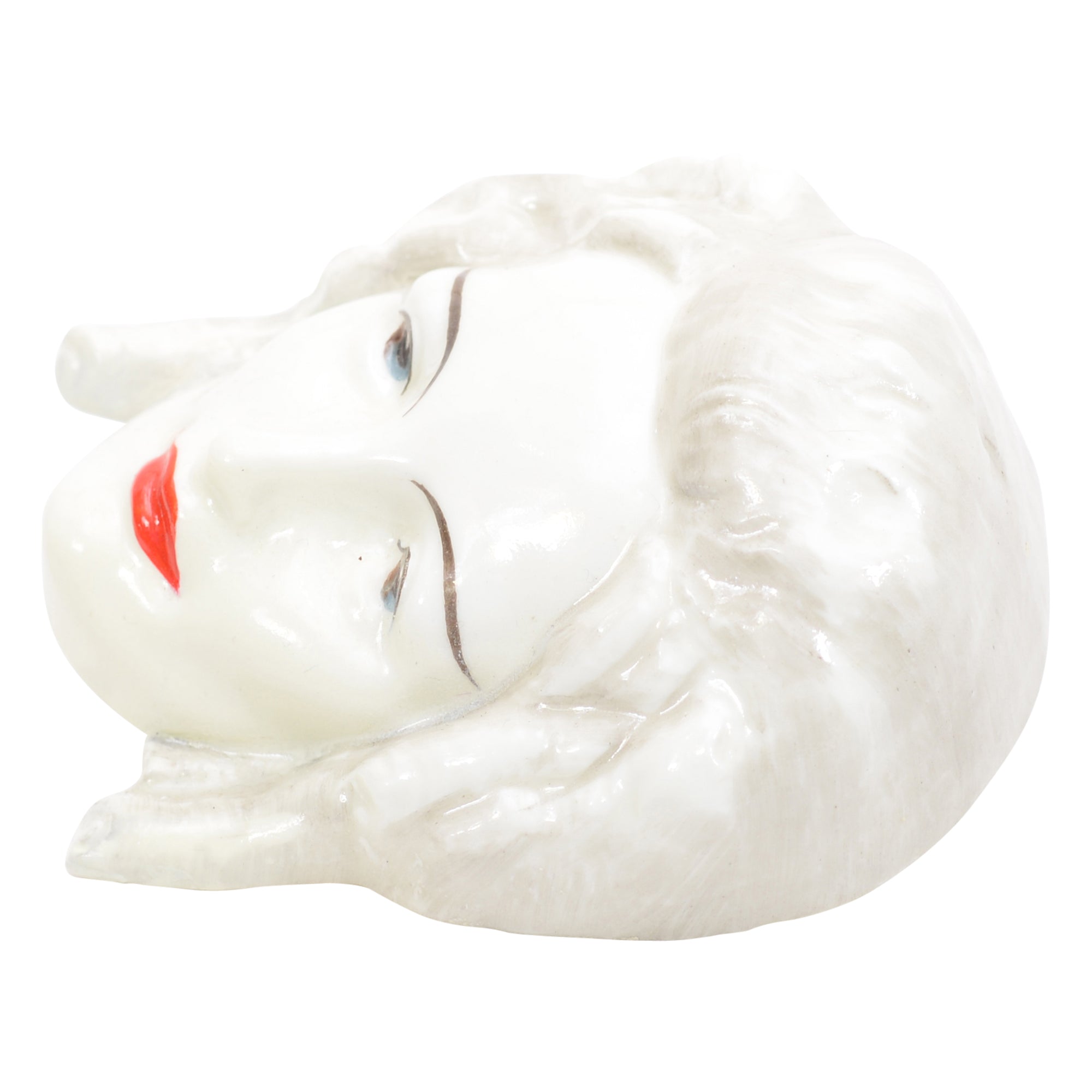 Lady with Short Wavy Hair Mask