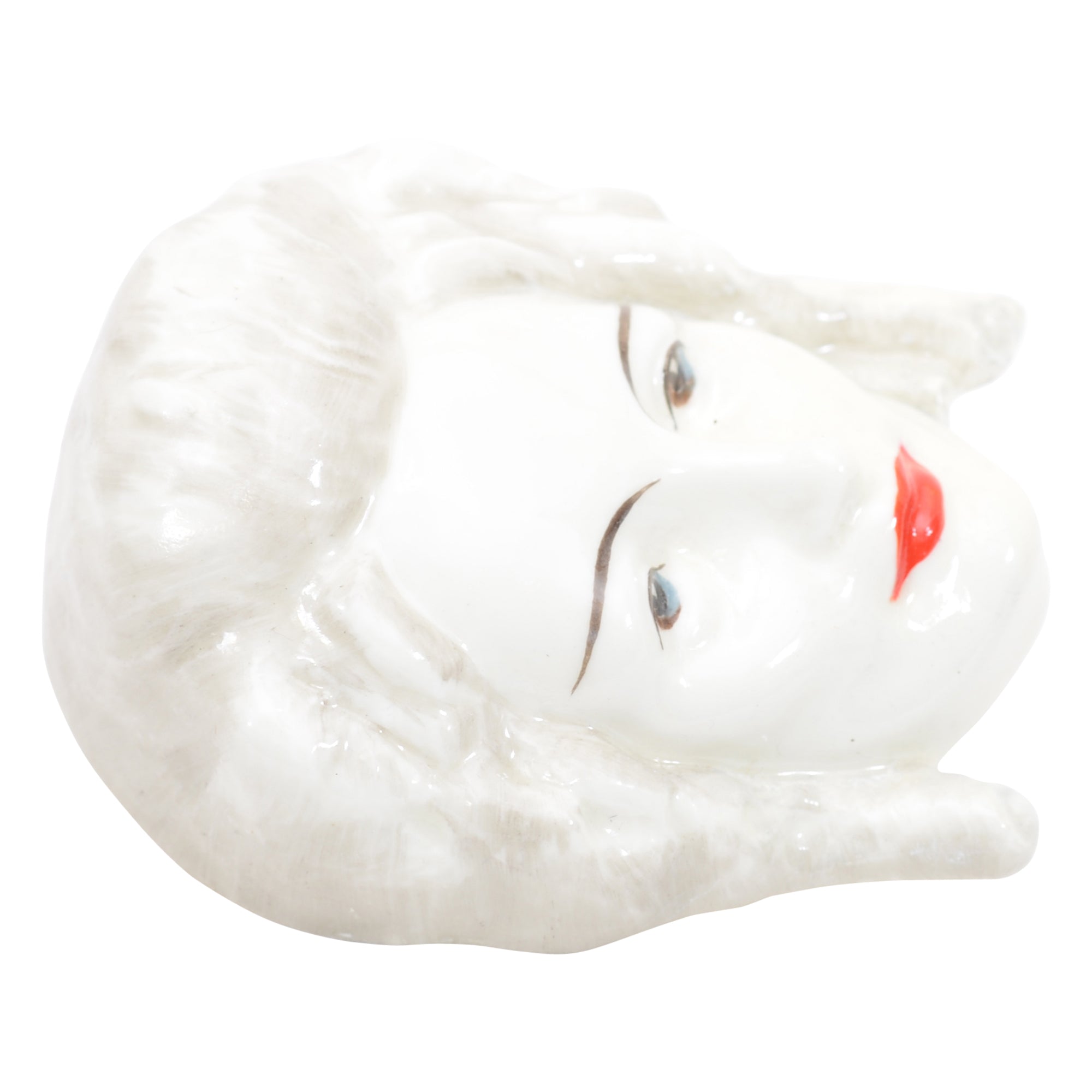 Lady with Short Wavy Hair Mask