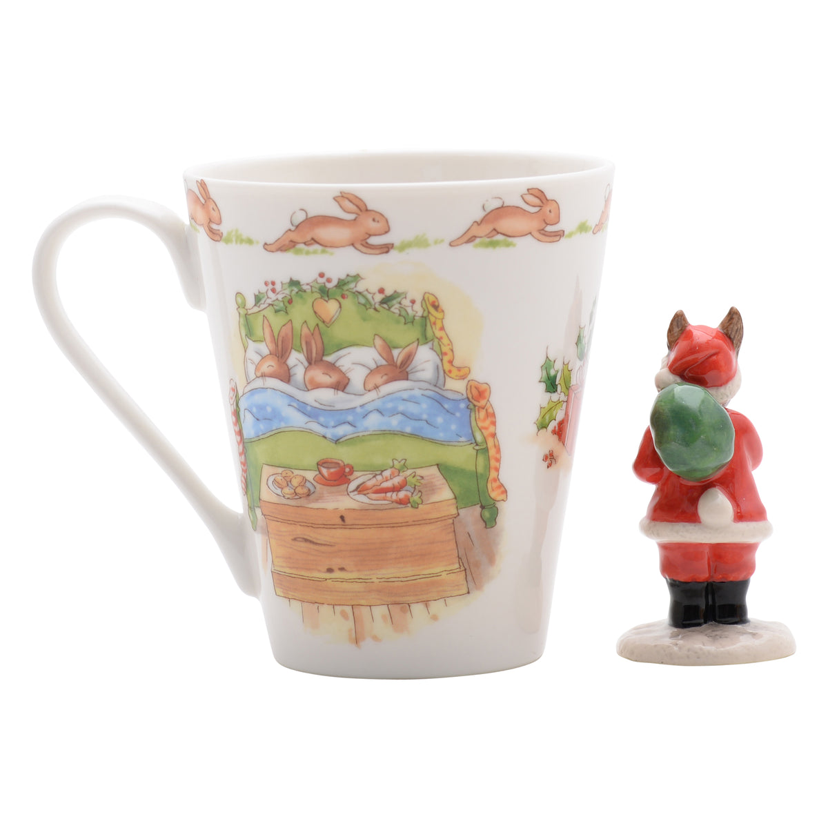 Merry Christmas bunnykin mug set