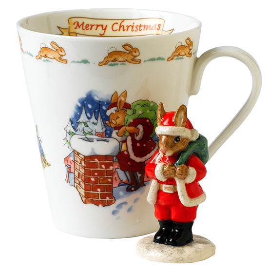 Merry Christmas bunnykin mug set