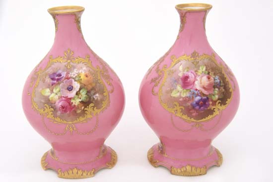 Pair of Floral Vases
