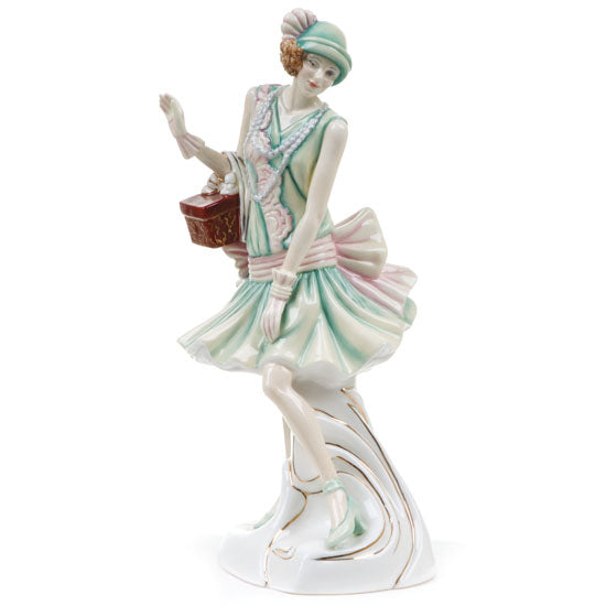 Prototype,parisian lady,green/mauve outfit,carrying ornate parasol, c2008,