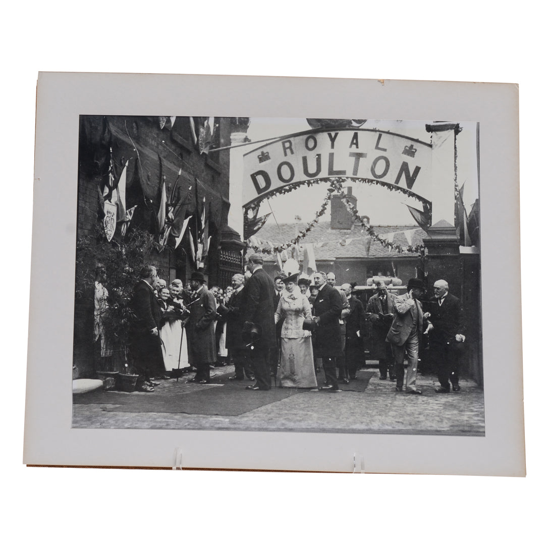 King George and Queen visiting the Royal Doulton factory in 1913
